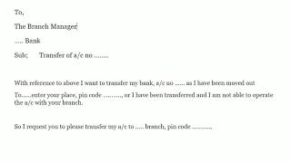 sample letter of request for transfer of payment