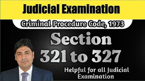Section 321 to 327 of Criminal Procedure Code | Lecture series on Judicial Exam | CrPC Part 89.