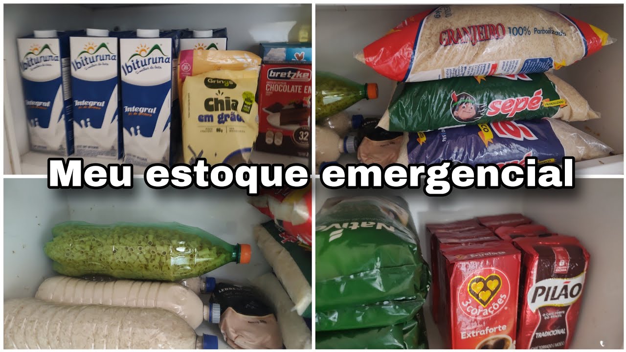 MEU ESTOQUE EMERGÊNCIA DE ALIMENTOS ATUALIZADO