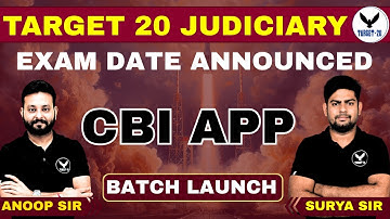 CBI APP 2025 Batch Launch 🚨 | Exam Date Announced | Target 20 Judiciary