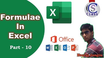 Formulas in Excel, Tutorial Part - 10 CS Class by Neeraj sir