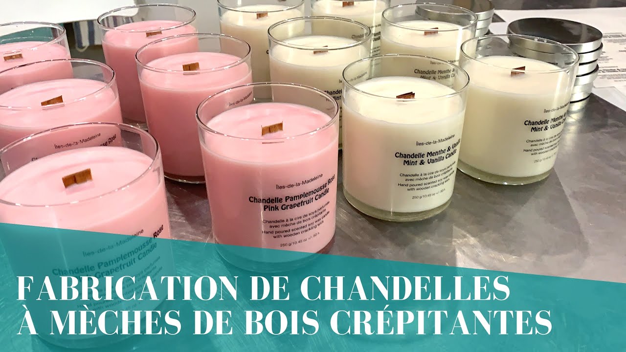 Chandelle de Soya à Mèches de Bois Crépitantes 