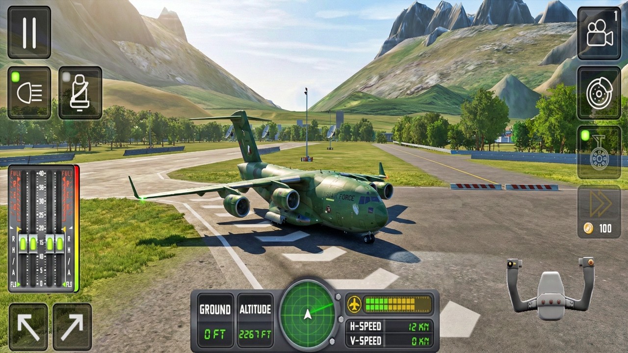 Airplane Flight Simulator EVO - ARMY AIRPLANE - ANDROID GAMEPLAY - YouTube