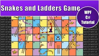 Snakes and Ladders Game Tutorial in Visual Studio with WPF and C# screenshot 3