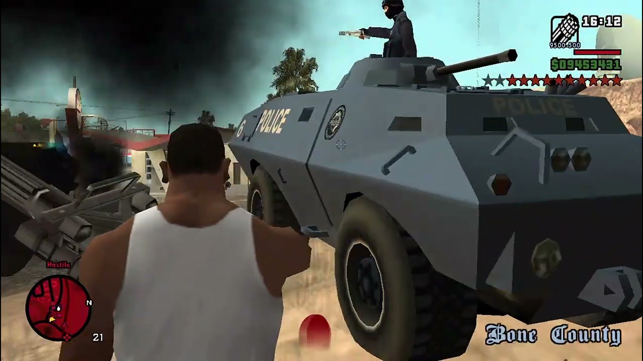 GTA San Andreas | Countryside Rampage + Twelve Star Wanted Level Escape