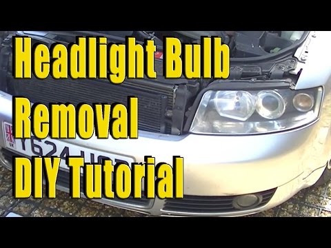 Audi A4 B6 Headlight Removal / Bulb Removal DIY Tutorial