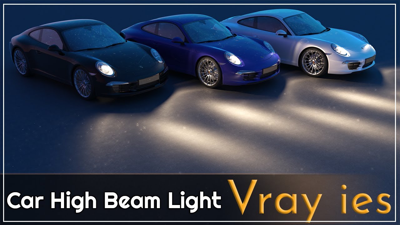 How To Add High Beam Lights In Car Using Vray Ies | 3ds Max 2020 | CG Deep Tutorials -