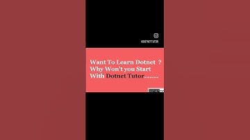 DotnetTutor intro #shorts #coding #dotnet