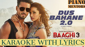 Baaghi 3: Dus Bahane 2.0 | Karaoke With Lyrics | Tiger S, Shraddha K