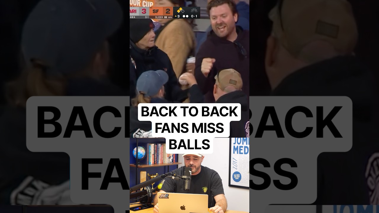 Back to back fans miss balls in the stands, a breakdown #mlb #baseball