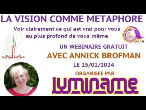 Miniature de 15 janvier 2024 : "La vision comme métaphore" par Annick BROFMAN