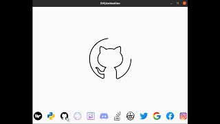 SVG path animation in Kivy - On Github Profile
