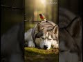 My Husky's Meditation Partner! 🧘‍♂️ 새와 함께 명상하는 시베리안 허스키 힐링 영상 💖