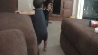 Aiden's first steps