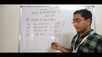 Class III Mathematics Ch 1 Review of Numbers up to 999 Ex  1B Part   2