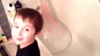 NathanVboy filling a wubble bubble ball with water until it explodes!