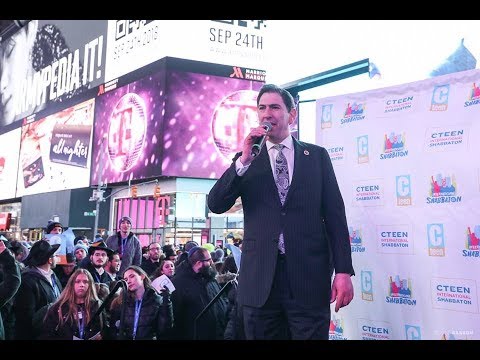 NYC Council Member at Cteen event at Times Square