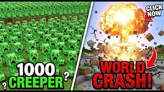 What Happens If 1000 Creepers Explode at the Same Time in Minecraft