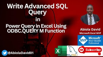 Advanced SQL Query in Power Query of Excel using ODBC.Query M Function