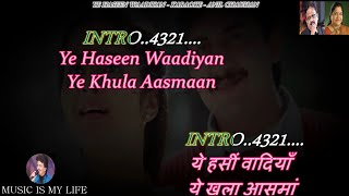 Ye Haseen Wadiyan Karaoke For Male With Scrolling Lyrics Eng. & हिंदी Resimi