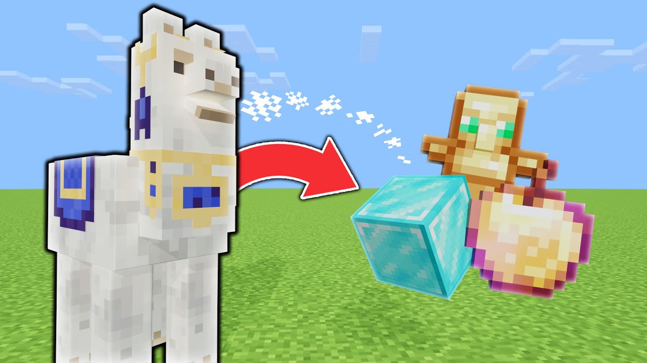 Minecraft, But Llamas Spit OP Items... YouTube