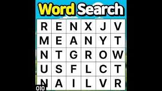 🔎Word Search. Can you find them all? [word spy,concentration, memory,brain training]n#010