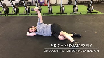 Dumbbell Eccentric Sidelying Horizontal Extension (Rotation Reaching Across The Body)