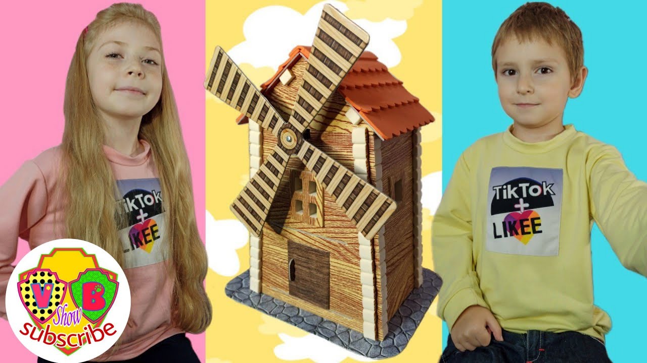 Собираем конструктор ! Увлекательная физика BUILD N'PLAY ! Мельница Светильник Вкуся и Медведь