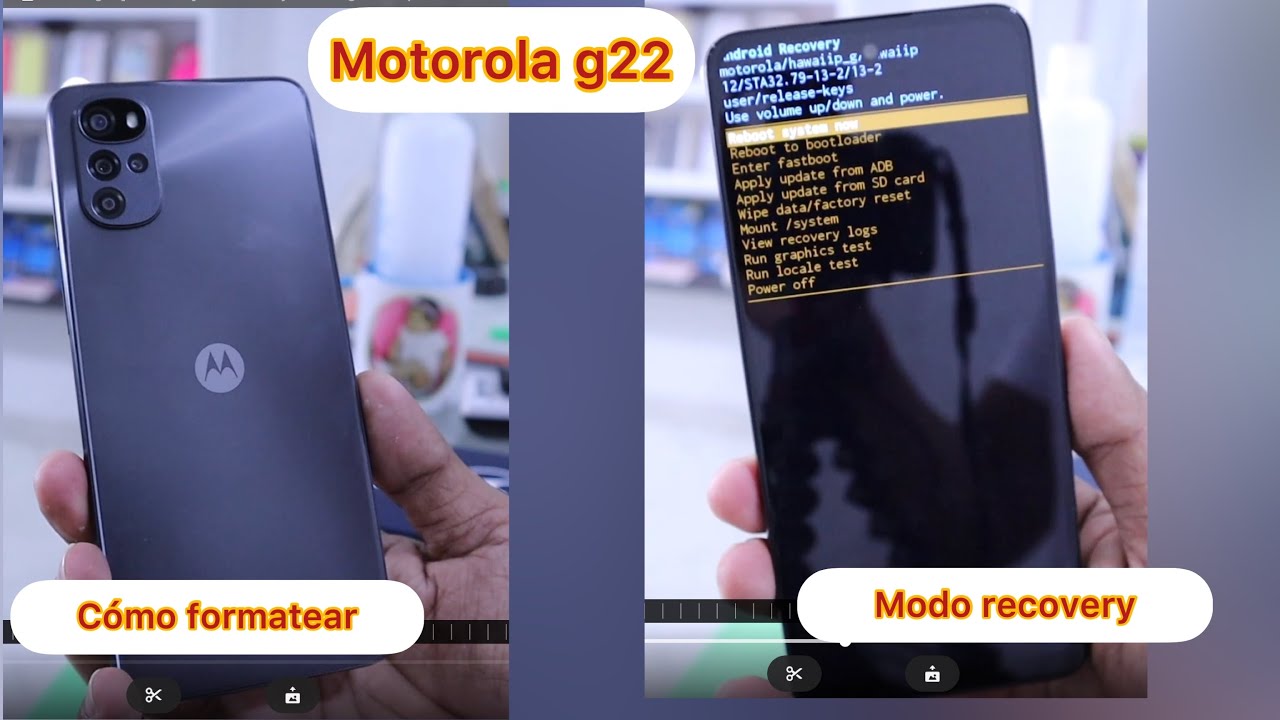 como formatear Motorola g22 [ hard reset modo recovery ] ! borrado ...