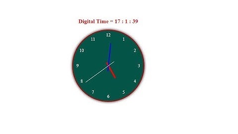 Analog Clock how to make analog clock with HTML CSS and Javascript
