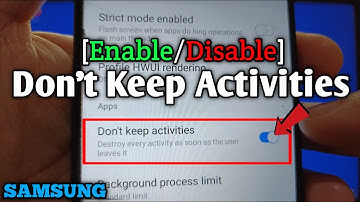 How to enable or disable don
