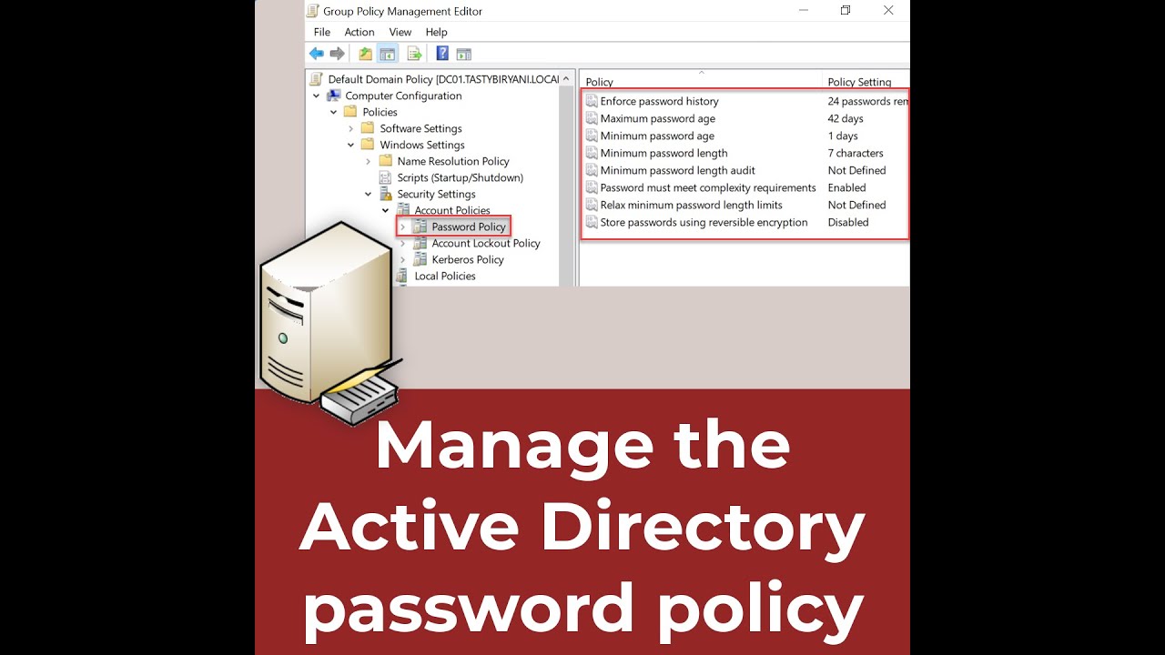 How to check Active Directory password policy