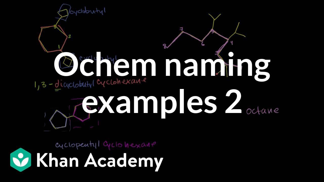 Organic chemistry naming examples 2 | Organic chemistry | Khan Academy