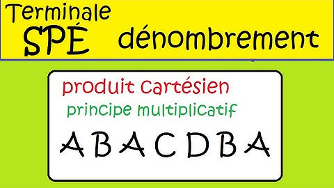 Terminale Spécialité Maths Dénombrement principe multiplicatif Les mots ABCD  ex7