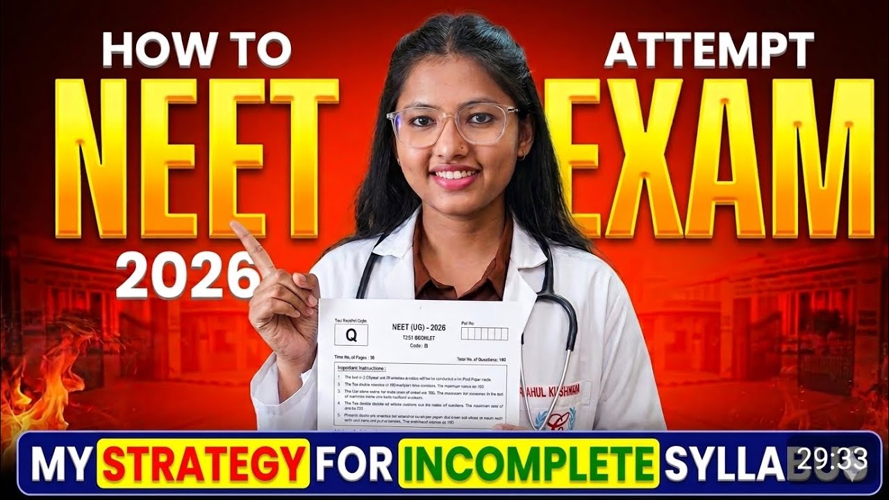 How to Attempt NEET 2026 exam ? MY PERSONAL STRATEGY - YouTube
