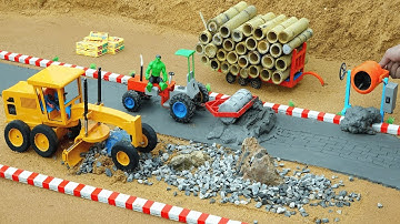 Diy Cart Village Science Project Build Real Concrete Roads Using Mini Rollers