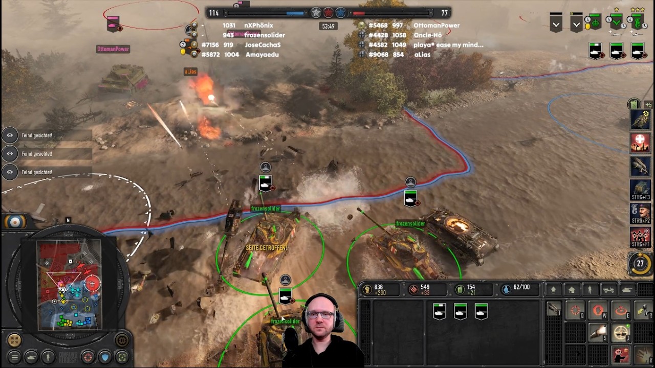 Company of Heroes 3 | 4v4 Überquerung des Rapido Flusses | Artillerie, überall ist Artillerie!!