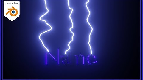create a lightning intro in Blender