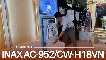 TDM.VN | Review bồn cầu treo tường điện tử Inax AC-952 CW-H18VN nắp rửa thông mình két âm tường