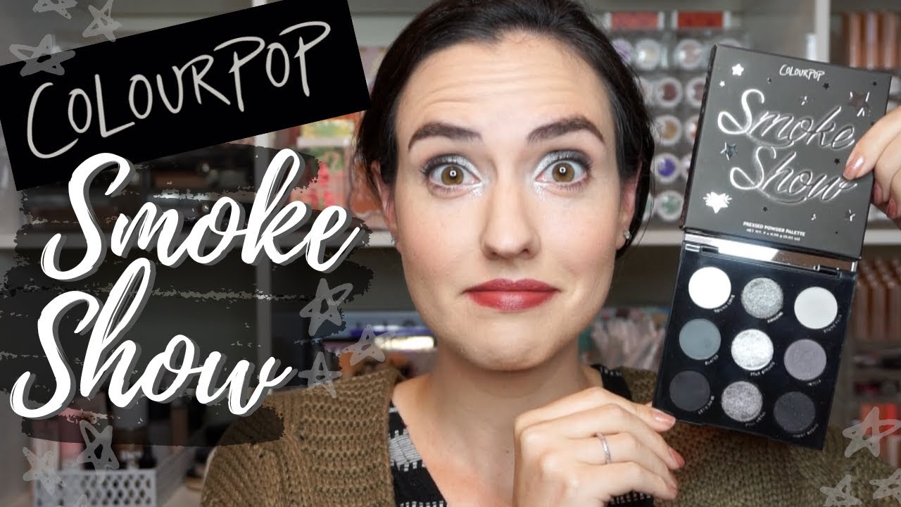 New Colourpop Smoke Show Palette Swatches Smokey Eye Tutorial Aka Inexperienced Demo