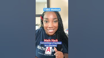 Math Hack: Converting a Fraction to a Decimal using the TIBO Method ♥️💙#mathtutor #mathtutorials