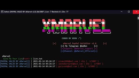 xMarvel PayPal Valid Email Checker | V2.0