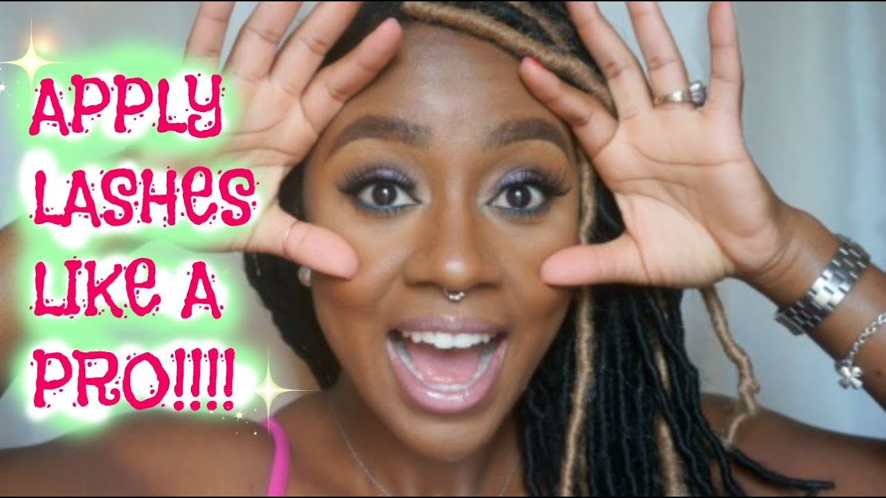 How to apply false eyelashes (Easy+Beginner=A PRO!) - YouTube