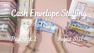 Cash Envelope Stuffing | August 2021 | Paycheck 2 | Low Income | Philippines