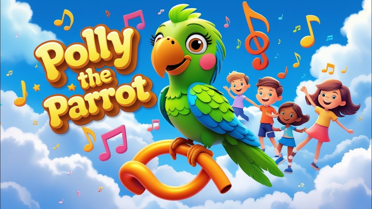Polly the Parrot | A Colorful Flying Adventure Song for Kids