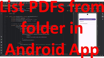 How to list all the PDF files from a selected folder in Android App? - API 35 | Android 15