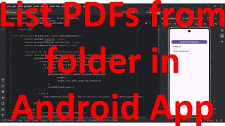 How to list all the PDF files from a selected folder in Android App? - API 35 | Android 15