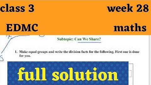 EDMC | class3 | Maths | गणित Week28 | worksheet 28| solution #worksheet28 #class3Maths #worksheets