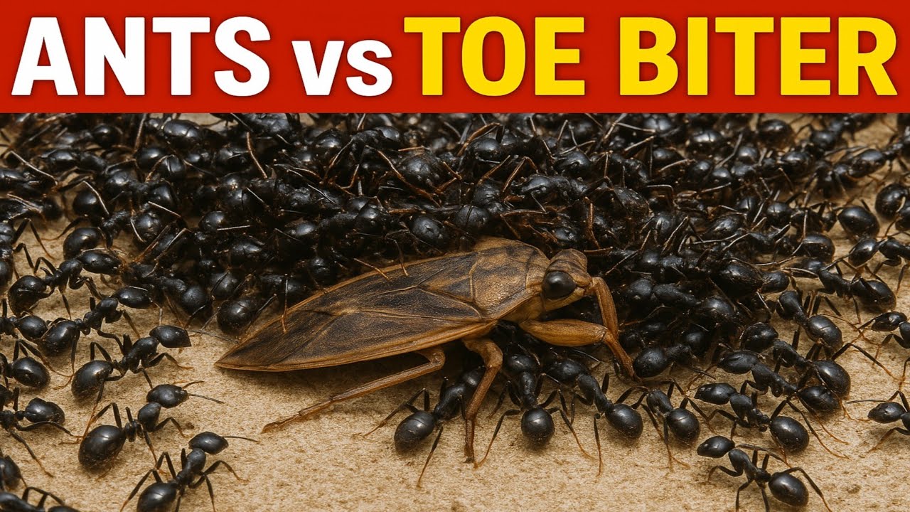 ANTS vs TOE BITER 🐜💥 Giant Water Bug ka Hamla | Indian Black Carpenter Ants Fight Battle!