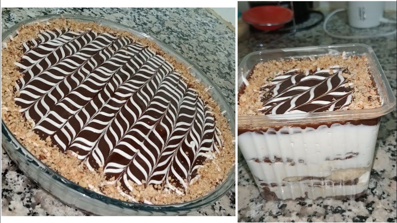 لعشاق التحليات🥰تحلية الطبقات بالشكولا تبرد القلب👌سهلة سريعة وبزاااف بنينة لازم تجربوووها🤤